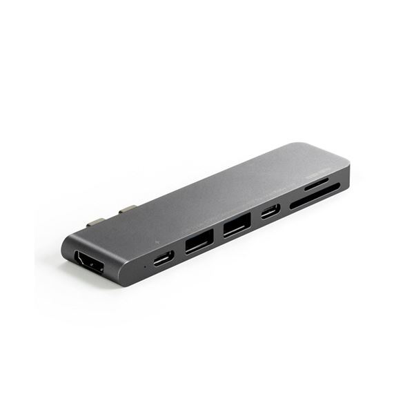 マルチポートハブ 7in2 Mac Book Pro対応 USB-Cドッキングステーション PD充電対応 最大60W出力 便利な一台で多彩な接続を実現する1個 サンワダイレクト Type-Cドッキング