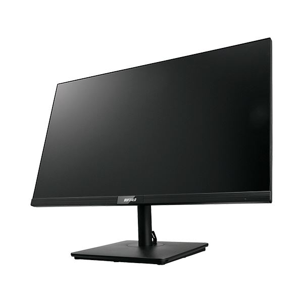 23.8インチの広い画面に内蔵スピーカーを搭載したブラックカラーの液晶ディスプレイ、それが新しいスタイリッシュなモニター 黒 バッファロー液晶ディスプレイ23.8型ワイド スピーカー内蔵 ブラック D