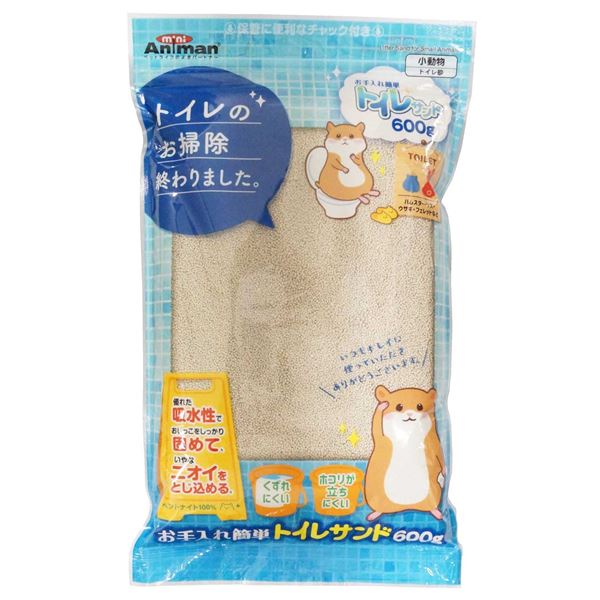おしっこを素早く吸収。固まり崩れにくいトイレ砂速乾力抜群 固まりが崩れない究極のトイレ砂 お手入れも簡単 小動物用品のドギーマンハヤシが贈る、吸収力抜群のトイレサンド600gを10セット （まとめ）ド