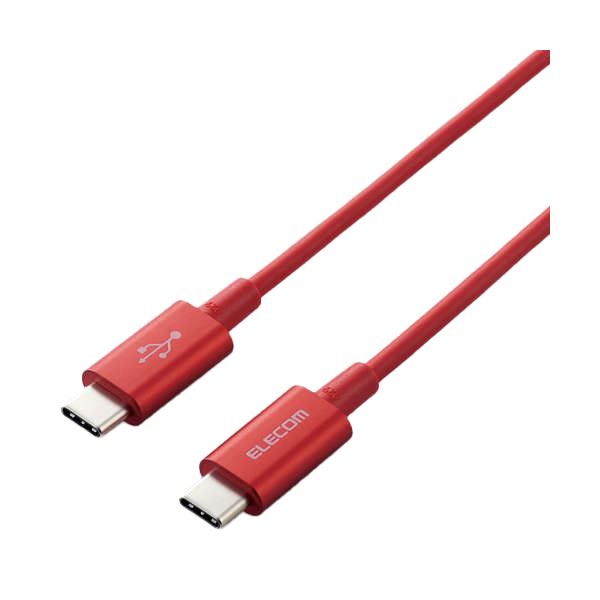 高速転送と耐久性を兼ね備えたUSB2.0ケーブル 配線 USB-CからUSB-C接続でPD対応、Ro HS指令に準拠し、10種類の有害物質を排除 赤色の1.0m長で、信頼性抜群の耐久仕様 赤 USB2
