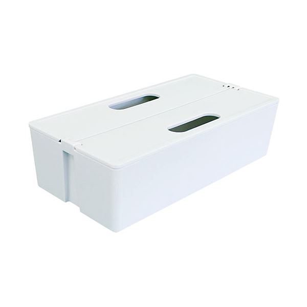 フタが持ち手になる、便利な収納BOX手軽な整理 収納 を叶える、持ち手付きボックス ホワイトカラーの整理 収納 ボックス KCL-WH 白 日東 かるコン L 便利な整理 収納 ボックス ホワイト K