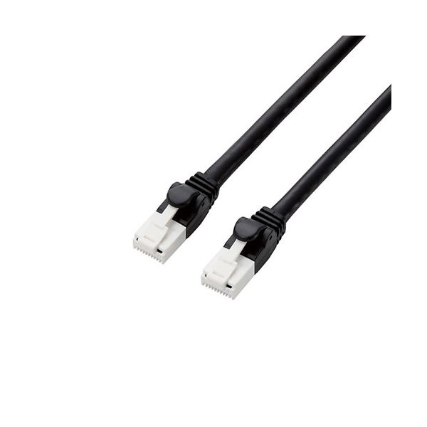 プロテクタと新素材コネクタ採用のダブル構造耐久性抜群 プロテクタと新素材コネクタのダブル構造で、ツメ折れを防止するLANケーブル 配線 (Cat6A) 3mを5個セットでお届け 【5個セット】 ツメ折