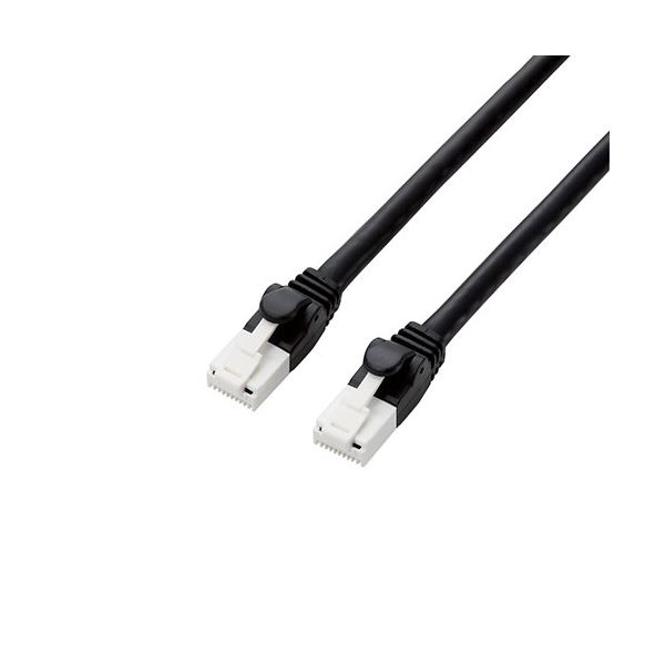 プロテクタと新素材コネクタ採用のダブル構造耐久性抜群 プロテクタと新素材コネクタのダブル構造で、ツメ折れを防止するLANケーブル 配線 (Cat6A) 5mを5個セットでお届け 【5個セット】 ツメ折