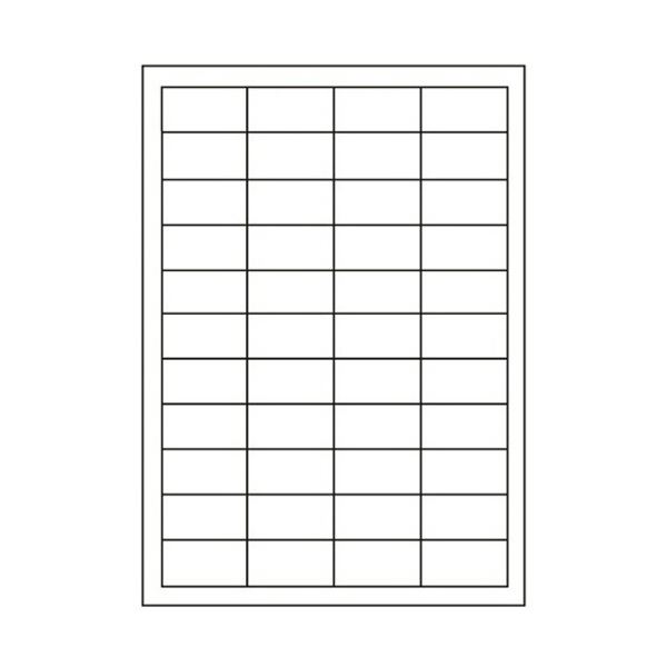 カラフルな印刷が可能なA4サイズのフィルムラベル44面セット プリンタに最適な25mm×47.5mmサイズで便利な100シートセット 東洋印刷ナナタフネスラベル カラーレーザープリンタ用フィルムラベル