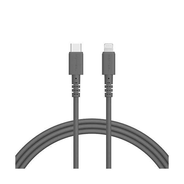 充電もデータ転送もこれ1本でOK 最新のC to Lightning対応シリコンケーブル 配線 が2mの長さで3本セット スタイリッシュなスモーキーブラックカラーでお得なセット価格 使い勝手抜群の高品