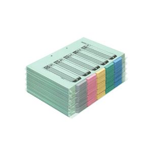 パイプ式ファイル パイプ式ファイル関連用品 インデックス多彩なカラーで整理整頓 A4サイズのファイルに最適なカラー仕切カード(5山見出し) 2穴仕様で使いやすく、100組の充実セット ファイルの中身を