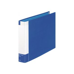 B4サイズの書類をたっぷり整理 収納 できる片開きファイル 40mmとじで400枚収容可能 背幅55mmのブルー色でオフィス 事務用 空間をスッキリ演出 使いやすくスタイリッシュな2セット 青 （まと