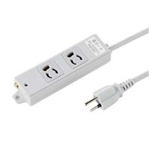 生活家電 OAタップ雷から家電を守る 便利な2口3mタップ 工事物件用の抜け止め付き 工事物件雷ガードタップ（3P抜け止め・マグネット付・2個口・3m） TAP-K2SP-3◇関連： AV／デジモノ／