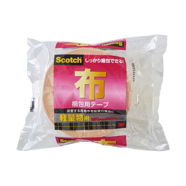 軽量物に最適 厚み0.2mmの頼れるパートナー 50mm×25mのスコッチ布梱包用テープ、1巻で5セット （まとめ） 3M スコッチ布梱包用テープ 軽量物用 50mm×25m 厚み約0.2mm 509