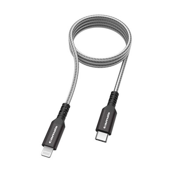 最新テクノロジー搭載 USB Type-C端子からLightning端子への高速充電＆データ転送が可能なメタル製ケーブル 配線 スタイリッシュなブラックカラーで1.0mの長さで使いやすさも抜群 TH2