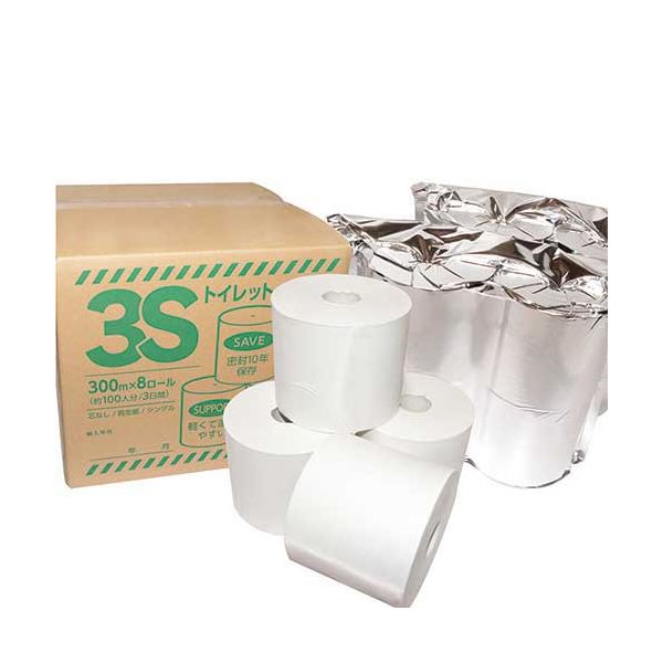 3Sトイレットペーパー 4ロール×2パック 3Sトイレットペーパー 4ロール×2パック◇関連： 生活用品／インテリア／雑貨／日用雑貨／トイレットペーパー （キーワード： RDA0003550428 4