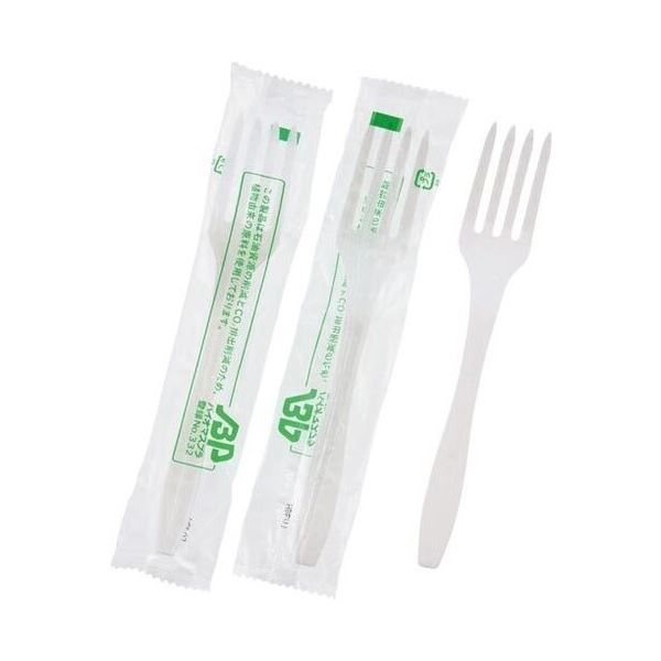 環境に優しい16cmのバイオプラフォーク100本入り袋詰めセット 2セットでお得 (まとめ) 袋入バイオプラフォーク16cm 100本 【×2セット】◇関連： 生活用品／インテリア／雑貨／キッチン／食