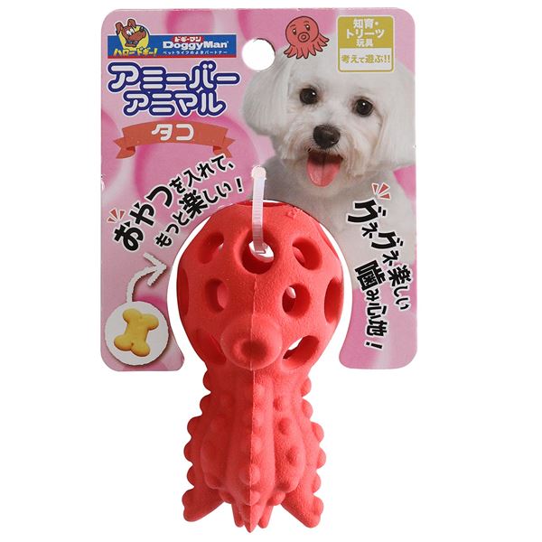 噛み飽きないグネグネ感に、どはまりワンコが増殖中。飽きずに楽しめるユラユラ感で、ワンコのお気に入りがどんどん増える 【まとめ】アミーバーアニマル タコ［犬用品］【×3セット】 【まとめ】アミーバーアニ