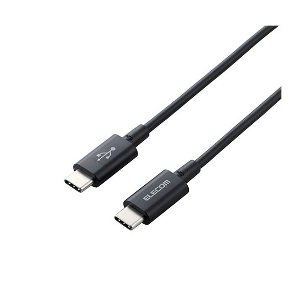 USB2.0ケーブル 配線 、USB-CからUSB-C接続でPD対応、耐久性抜群のブラックカラー、長さ1.0m、Ro HS指令に準拠、信頼性の高い10物質を使用、安全 安心 性抜群のMPA-CCPS1