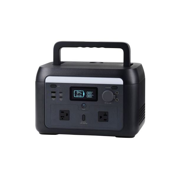 ポータブル電源 500P (容量 512Wh / AC出力 600W) ブラックハイパワーなポータブル電源500P、512Whの大容量 大型 で600WのAC出力を実現 ブラックカラーでスタイリッシュ