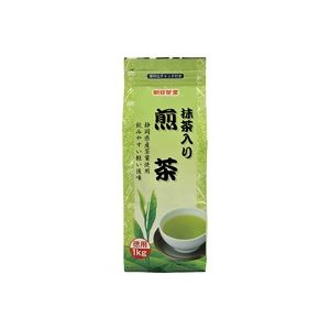 飲料 日本茶 事務用品朝日茶業の徳用抹茶入り煎茶 1kgの大容量 大型 で贅沢な香りと濃厚な味わいを楽しめる 仕事の合間にほっと一息、毎日の楽しみに まとめ買い お徳用 でお得感倍増 （まとめ）朝日茶