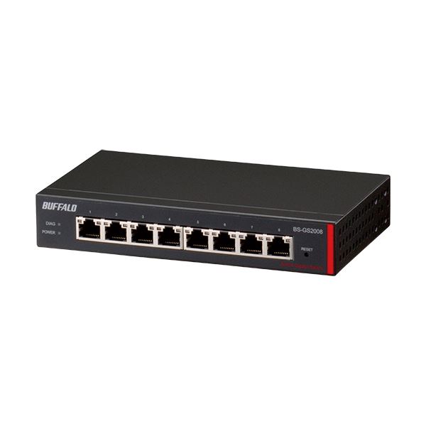 高速データ転送が可能な8ポートスマートスイッチ、ネットワークを強化するバッファローレイヤー2 Gigaスイッチ スマートな運用で効率アップ バッファローレイヤー2 Gigaスマートスイッチ 8ポート 