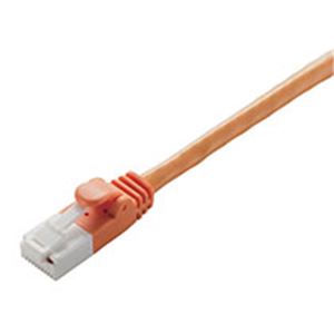 断じて曲がらぬ 最新CAT6規格に対応した、爪が折れないLANケーブル 配線 10mの長さで、オレンジの簡易パッケージ仕様 CAT6対応 爪折れ防止 LANケーブル 配線 10m／簡易パッケージ仕様（