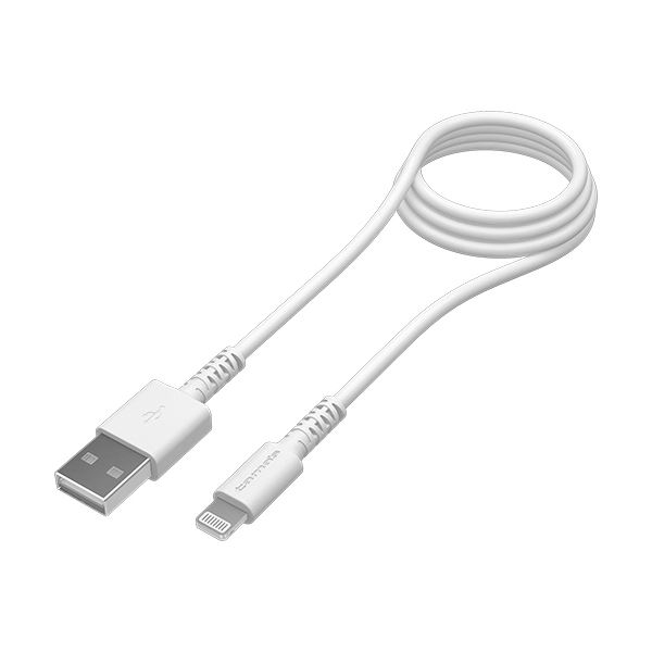 耐久性抜群のホワイトカラー Lightning ケーブル 配線 1.0m、3本セット 多摩電子工業が贈るロングライフ仕様で、高品質なデータ転送を実現 使い勝手も抜群で、スマホやタブレットとの互換性もバ