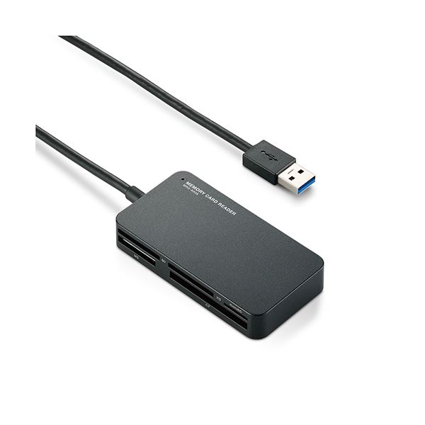高速データ転送が可能なUSB3.0対応のカードリーダー、便利なMR3-A006BK デジタルデータをスムーズに取り込み、ストレスフリーなデータ管理を実現します デザインもスタイリッシュで使いやすさも抜