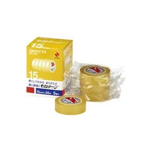 接着用品 接着テープ 事務用品ニチバンのLパックLP-15Sは、幅広15mm×長さ20mの5巻セットで、使い切りタイプの接着テープ 仕事効率UPや書類整理、パッケージ封緘に最適 安心 安全 の品質で手