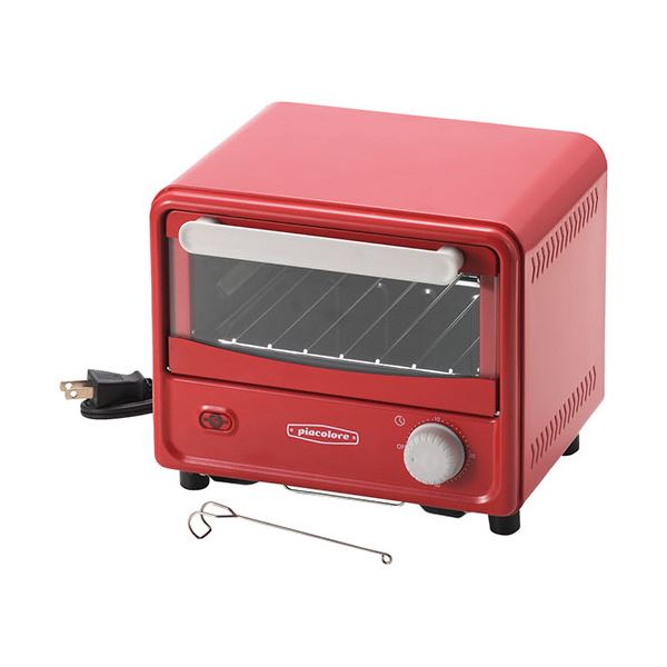 ピアコローレ ミニオーブントースター レッドピアコローレ ミニオーブントースター レッド 20.5×19.5×17.5cm C6116596 赤 ピアコローレ ミニオーブントースター レッド 20.5