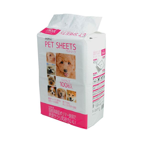 ペットのおしっこも安心 安全 広々ワイドサイズのペットシーツ100枚セット ペットプロジャパン Pet Pro ペットシーツ ワイド 1パック（100枚）◇関連： ホビー／エトセトラ／ペット／犬／トイ