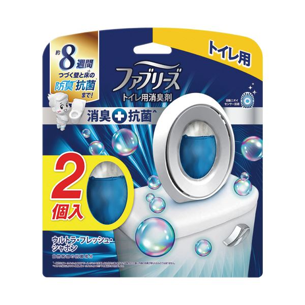 トイレを清潔に保つための消臭＆抗菌 アイテム ウルトラ・フレッシュなシャボンの香りで気分もリフレッシュ 6.3m Lのパックが2個入ったセットを5つまとめてお得にGET （まとめ） P＆Gファブリーズ