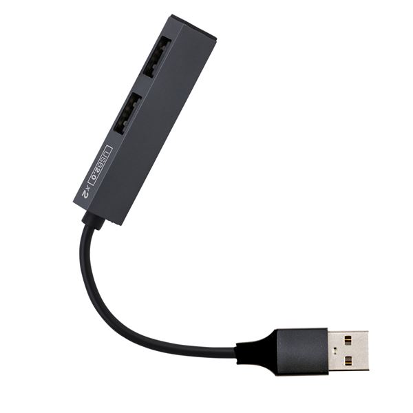 極薄で極細なUSBハブが2つもセットで手に入る デジオ2 USBポート拡張器 STIX UH-2532GY が便利すぎる デスク (テーブル 机) 周りをスッキリ整理して、デバイスの接続もラクラク デ