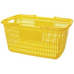 持ち運びに便利なカゴです 事務用品 業務用お得セット便利な持ち運びカゴ 事務用品や業務に最適なお得なセット 黄色の30Lカゴを10個セットでお届けします ジョインテックス ショップかご 30L黄10個