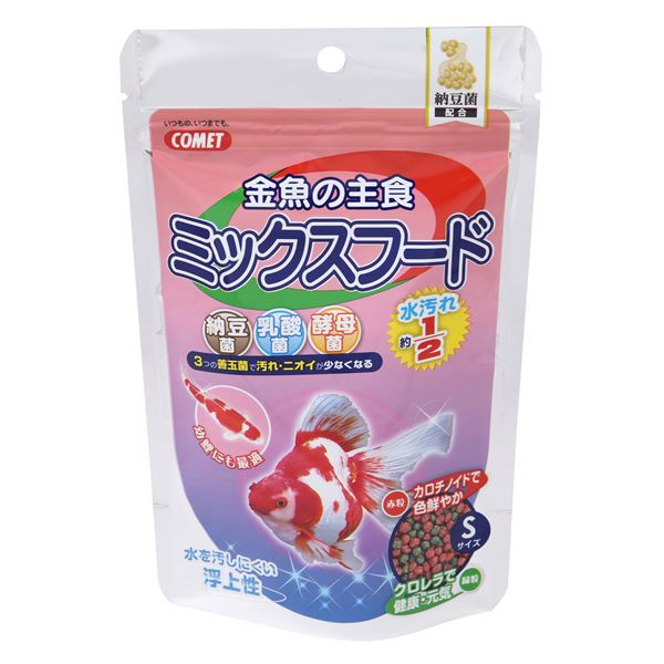 金魚の健康をサポートする納豆菌配合のミックスフード 90gパックを10セットでお得にGET 納豆菌が元気をサポートし、健康な成長を促進 美しい姿を引き立てる新定番 （まとめ）金魚の主食ミックスフード納