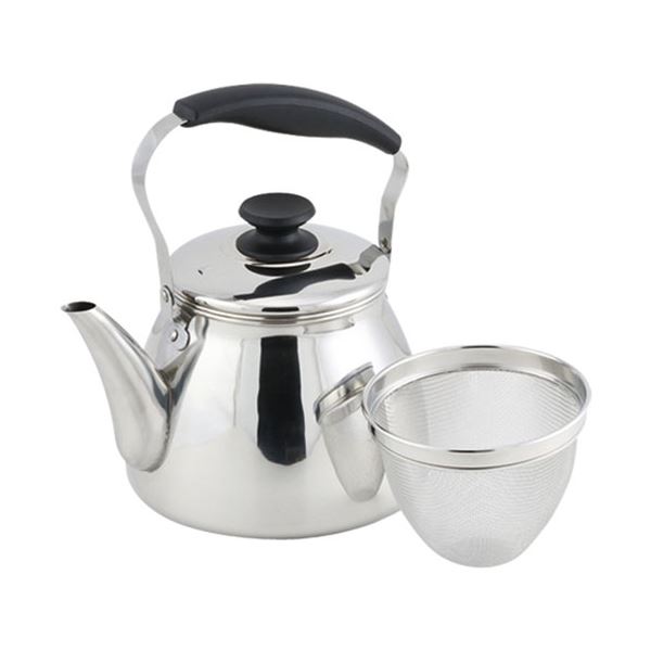 モルティ 18-8ステンレス製広口ケットル 1.6L 茶こしアミ付18-8ステンレス製の広口ポット、容量1.6リットル、茶こしアミ付き 使いやすくて便利なキッチン 台所 アイテム 豊かなティータイムを