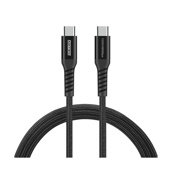最大100Wの急速充電と高速データ転送が可能なType-C to Cケーブル 配線 長さ2.0mのブラックカラーで3本セット パワーデリバリー対応で安心 安全 の高品質 黒 （まとめ） アドテックTy