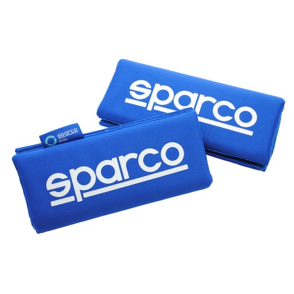 お馴染みのSPARCOロゴのベビー・キッズ用ショルダーパッド愛され続ける、SPARCOロゴが輝くキッズ 子供 用ショルダーパッド 赤ちゃんにも安心 安全 のSPARCO-KIDSショルダーパッド、ブル