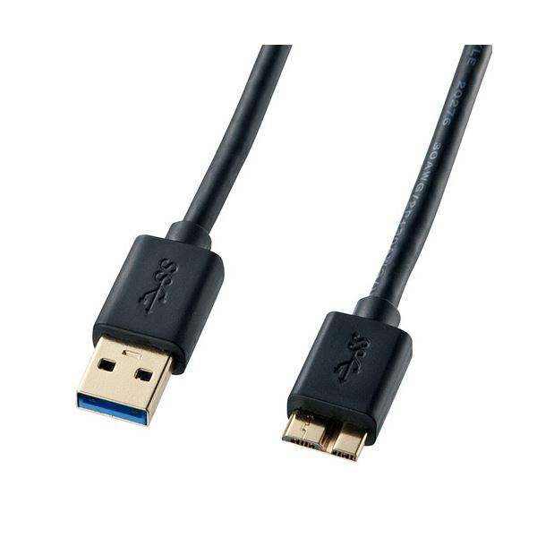 USB IF認証タイプのUSB3.0対応マイクロケーブル高速充電とデータ転送を実現するUSB3.0対応の認証済みマイクロケーブル 配線 信頼性抜群で使い勝手もバツグン スタイリッシュなブラックカラー 