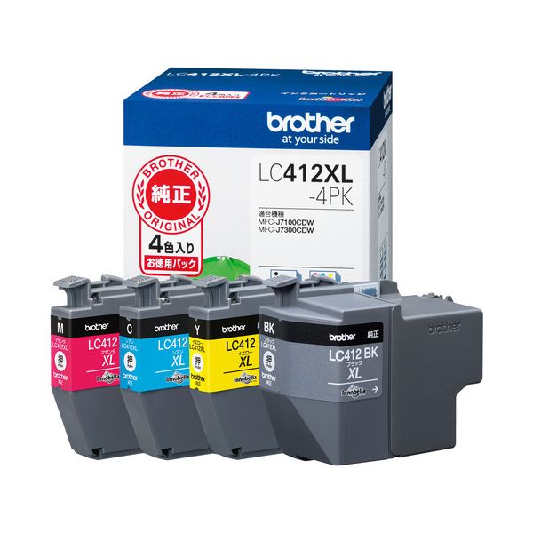 インクカートリッジ LC412XL-4PK インクカートリッジ LC412XL-4PK◇関連： AV／デジモノ／パソコン／周辺機器／インク／インクカートリッジ／トナー／インク／カートリッジ／その他のイ
