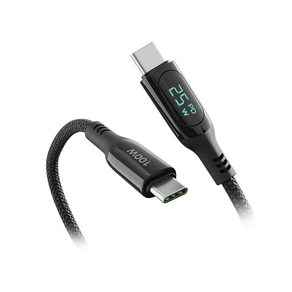 充電と同時に電力を計測できるUSB-Cto C PD100W対応のディスプレイ付き超高速ケーブル 配線 、長さ1.2m VA-221よりもさらに進化した最新モデル Fluke Forest 充電と同時