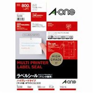 上質紙採用。しっかりとした厚みのラベル用紙 OA用紙厚みと質感にこだわったプレミアムなラベル用紙 オフィス 事務用 での使い勝手も抜群 A4サイズ8面100枚のハイグレードタイプ エーワン ラベルシー