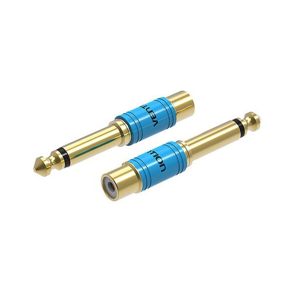 6.5mm Male to RCA Female オーディオ アダプター ブルー【5セット】 VENTION 6.5mm Male to RCA Female オーディオ アダプター ブルー VD-6