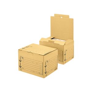 整理 収納 力抜群 A4サイズの強化保存箱 文書整理に最適 内寸W420×D325×H265mmのSC-12 15個セットでお得 (まとめ）ライオン事務器 文書保存箱 （強化タイプ）A4用 内寸W42