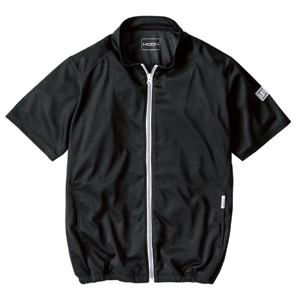 黒の半袖ニットブルゾン、村上被服が贈るHOOH V771 サイズはLL 快適な着心地とスタイリッシュなデザインが魅力 バッテリーやファン、ケーブル 配線 は別売 単品 り あなたのスタイルを格上げする