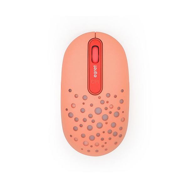 おしゃれな外観と使いやすい機能のワイヤレスマウス魅力的なデザインと使いやすい機能を備えた、光り輝くワイヤレスマウス ビジネスハーモニー EGRET Happi E LEDが、柔らかな光を放つ高性能充電