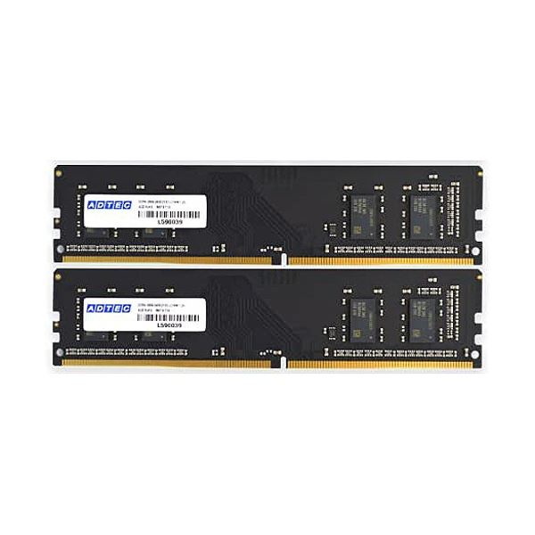 DDR4-3200を搭載し、入出力ピンあたり25.6GB/s高速なDDR4-3200メモリを搭載し、驚異的なデータ転送速度25.6GB/sを実現 アドテックのDDR4-3200UDIMM 16GB×2