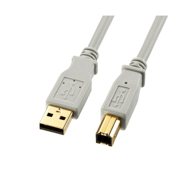 USB2.0ケーブル 0.6m 金メッキコネクタ高品質なUSB2.0ケーブル 配線 信頼の金メッキコネクタを搭載し、0.6mの長さで使い勝手抜群 5個セットでお得 のホワイトUSB2.0ケーブル 、K