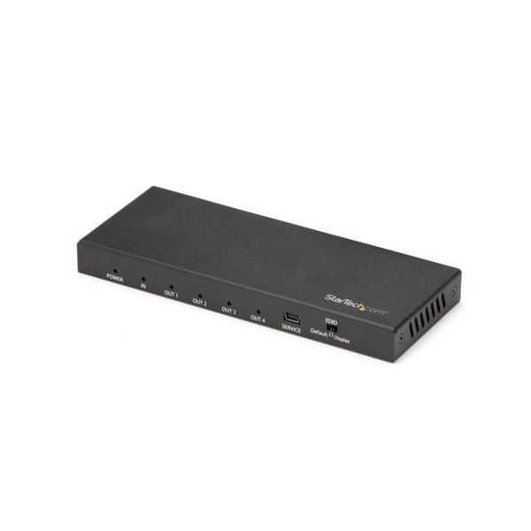 4K解像度に対応したHDMI入力1ポートから出力4ポートへの分配が可能なHDR対応HDMI 2.0スプリッター 1つの入力を4つのディスプレイに同時に映し出すことができ、高画質な映像を楽しめます 家庭