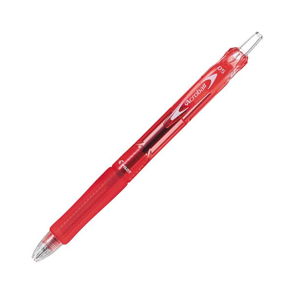 書き出しからしっかり書けてなめらか。低粘度アクロインキ搭載滑らかな書き心地を実現する、繊細な線を描く低粘度インク搭載の油性ボールペン パイロットのアクロボール150、極細0.5mmのレッド 書き出しか