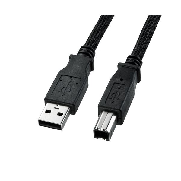 断線しにくい丈夫な ナイロンメッシュUSBケーブル(3m)高い耐久性 頑丈 で断線しにくい、3メートルのナイロンメッシュUSBケーブル 配線 が5個セットに 信頼性抜群のUSB2.0ケーブル 、長さ3