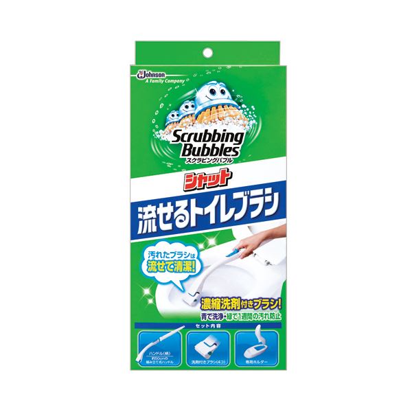 生活雑貨 バス・トイレ・ランドリー トイレブラシ・通水カップトイレをピカピカに 便利なトイレ掃除セット ジョンソンの流せるトイレブラシセット ブラシ4本付きでお得 生活雑貨のバス・トイレ・ランドリー用