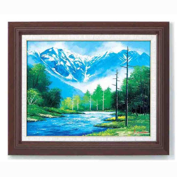 一筆一筆丁寧に描かれた本物の油絵油絵用額縁 油彩 油彩画 油絵用額 油彩額 油彩画額 油絵フレーム 油絵用フレーム あぶらえがく ゆさいががく ゆさいがく かいががく清流の美しさを再現した、上質な油絵