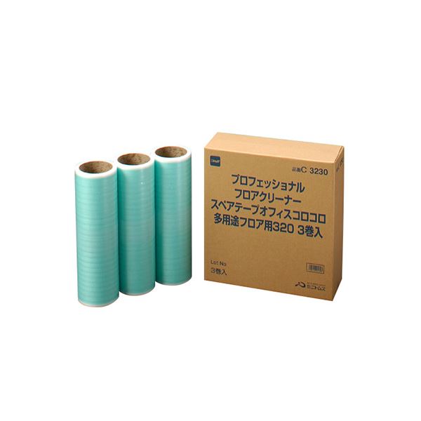 掃除用品 フロア／カーペット掃除用品 粘着ローラーマルチな使い方で便利 広いフロアやカーペットもキレイに 粘着ローラー マルチテープ 320mm×30周巻 3巻入り×2セット （まとめ） ニトムズ オ